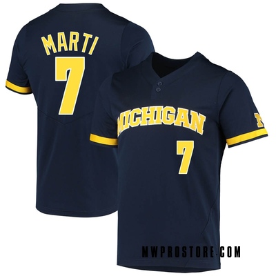 Men's Nike Navy Michigan Wolverines Replica 2-Button Baseball Jersey