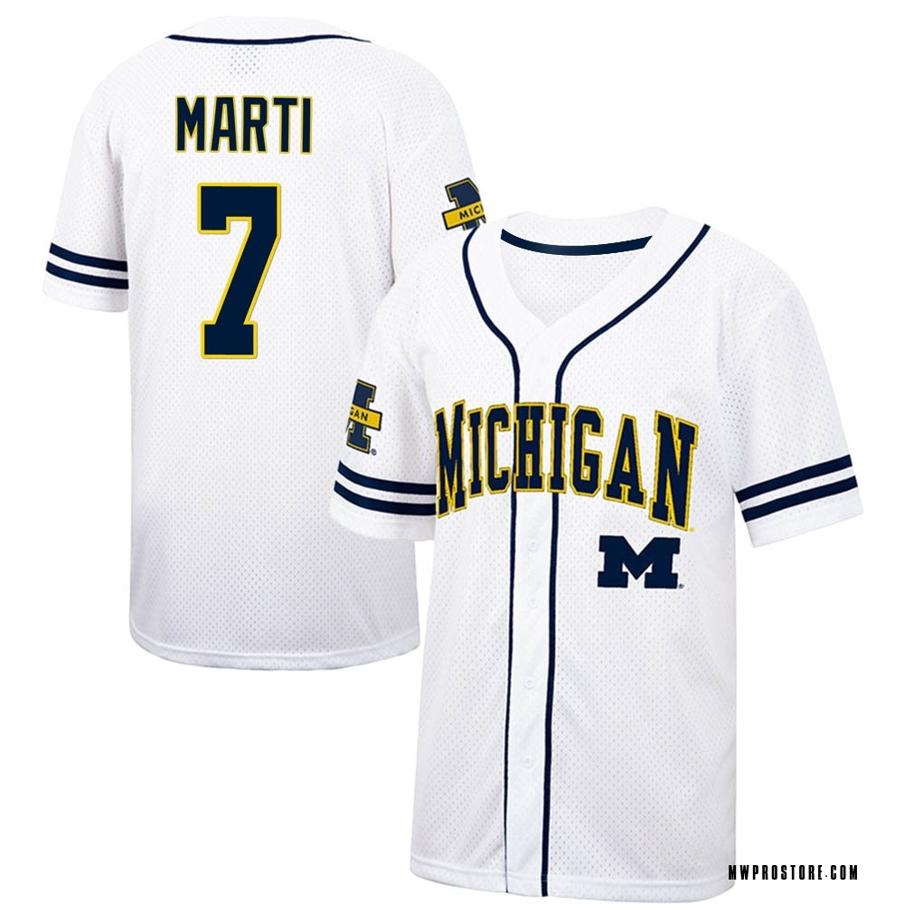 Nike Men's Michigan Wolverines Blue Replica Baseball Jersey