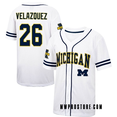 Women's Joey Velazquez Michigan Wolverines Replica 2-Button