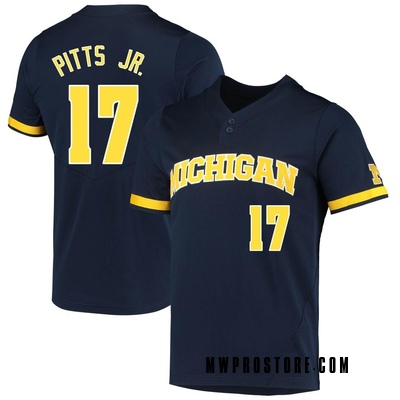 Nike Men's Pitt Panthers Blue Full Button Replica Baseball Jersey, Medium