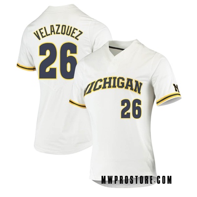 Women's Joey Velazquez Michigan Wolverines Replica 2-Button